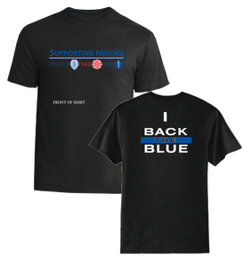 T-shirt Black -  "I Back the Blue"