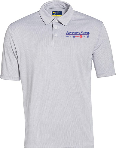 Men's Polo - Jack Nicklaus Mini Jacquard Bright White