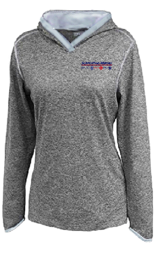 Ladies Pennant Silver Hoodie