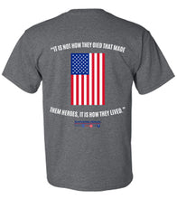 Load image into Gallery viewer, T-shirt with logo and full color flag on backside